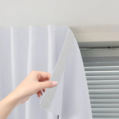 Adhesive Blackout Curtains- Self Stick Shades Window Blinds Curtains No Rod Needed Easy to Hang Curtains, Use for Bedroom, Living Room, Dining Room, Kitchen, Home Office, 35"W X 59"L, Black, 1 Panel