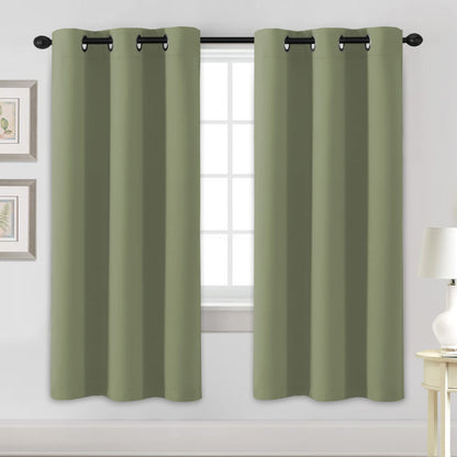 H.VERSAILTEX Blackout Curtains for Bedroom Thermal Insulated Room Darkening Living Room Curtains 63 Inch Long Grommet Privacy Protection Window Curtain Panels/Drapes for Nursery,2 Panels,Ivory/Cream