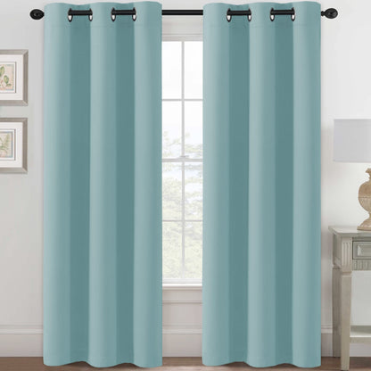 H.VERSAILTEX Blackout Curtains for Bedroom Thermal Insulated Room Darkening Living Room Curtains 63 Inch Long Grommet Privacy Protection Window Curtain Panels/Drapes for Nursery,2 Panels,Ivory/Cream