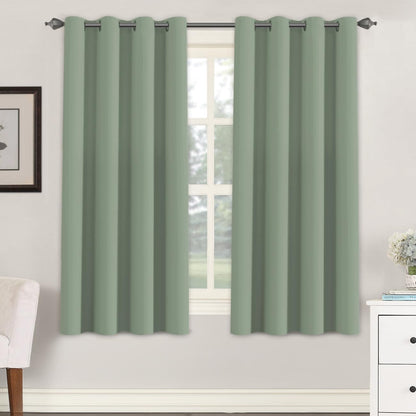 H.VERSAILTEX 100% Blackout Curtains for Bedroom Black Out Curtains 96 inch Thermal Insulated Long Blackout Curtains for Living Room, Energy Saving Curtains for Patio Door Grommet (1 Panel, Jet Black)