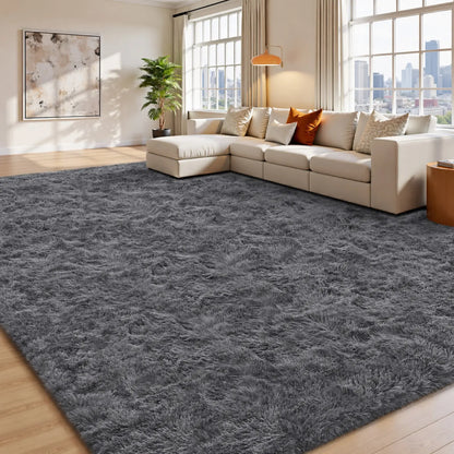 FAMVAL Super Soft Fluffy Shaggy Area Rug - Modern Plush Non-Slip Rectangular Carpet, Rugs for Bedroom, Decor for Living Room, Room & House Decor for Kids