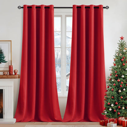 MIULEE Light Pink Blackout Bedroom Curtains Drapes 84 Inch Long 52"x84"