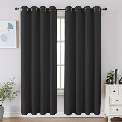 CUCRAF Beige Blackout Curtains 84 inch Length 2 Panels Set, Room Darkening Drapes for Living Room Bedroom, Thermal Insulated Light Blocking Grommet Window Curtain (W52 x L84 Inch)