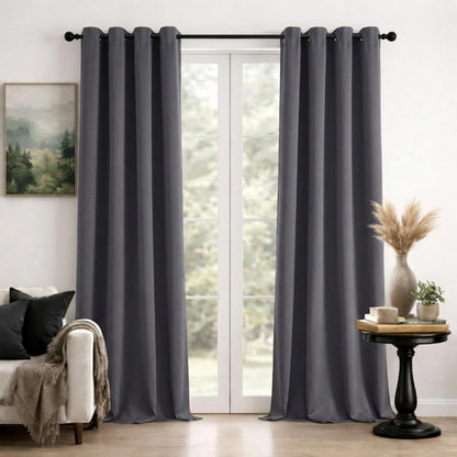 Simplebrand Sage Green Blackout Curtains 84 Inch Length 2 Panels Set for Bedroom/Living Room, Solid Room Darkening Thermal Insulated Grommet Energy Saving Window Treatment Drapes, Each 52" Wide