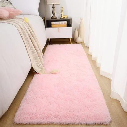 Chicrug Soft Runner Rug for Bedroom Living Room Plush Fluffy Rugs 2x6