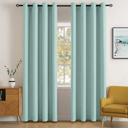 MIULEE Light Pink Blackout Bedroom Curtains Drapes 84 Inch Long 52"x84"