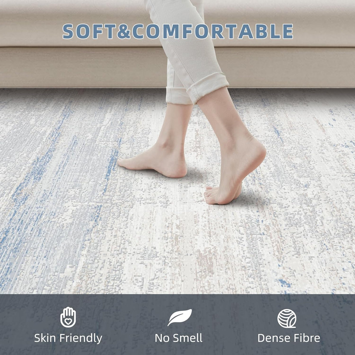 Washable Rugs 8x10 Area Rugs for Living Room,Bedroom,Dining Room,Nursery