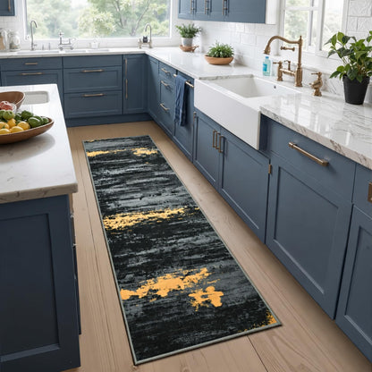 Toneed 4x6 Feet Washable Area Rugs for Bedroom Living Room, 48"x72" Grey