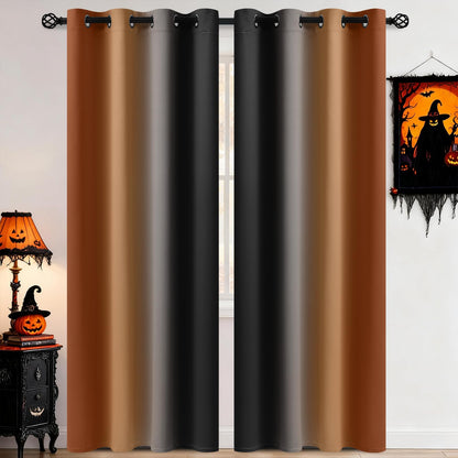 COSVIYA Grommet Room Darkening Ombre Purple Curtains W52xL63 inch