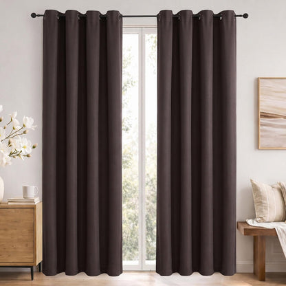 Simplebrand Sage Green Blackout Curtains 84 Inch Length 2 Panels Set for Bedroom/Living Room, Solid Room Darkening Thermal Insulated Grommet Energy Saving Window Treatment Drapes, Each 52" Wide