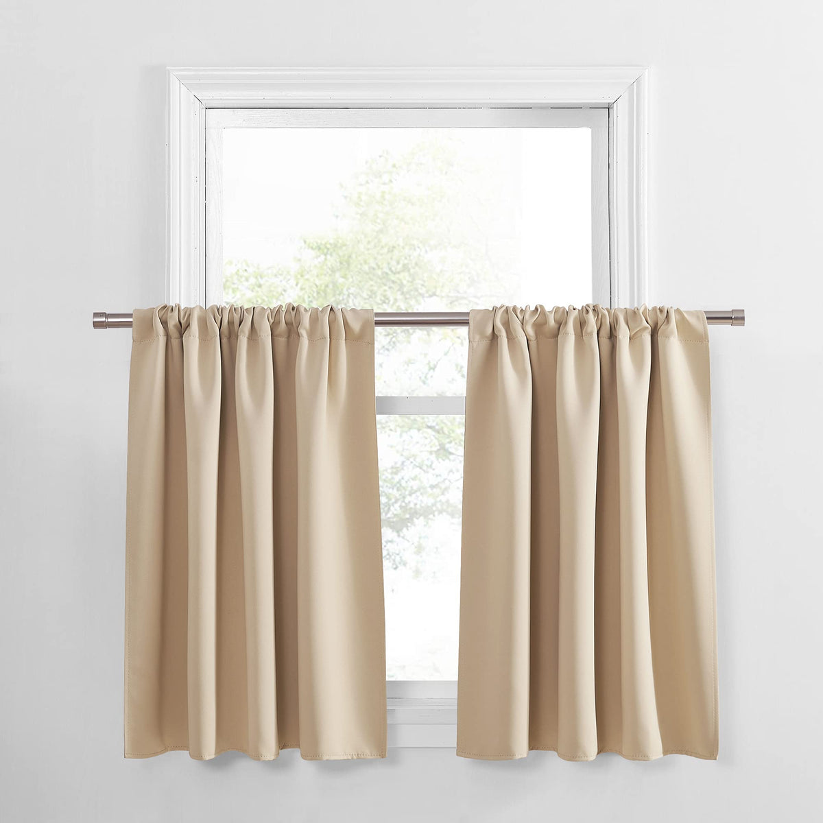 PONY DANCE Black Out Curtains 72 inch Long, Black, 2 Panels