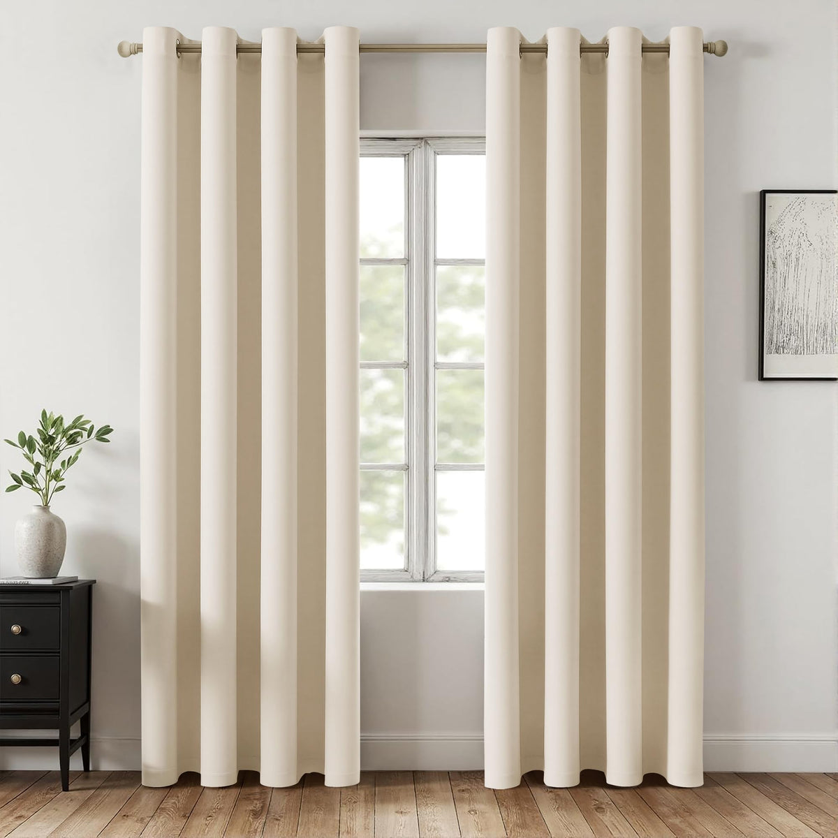 MIULEE Light Pink Blackout Bedroom Curtains Drapes 84 Inch Long 52"x84"