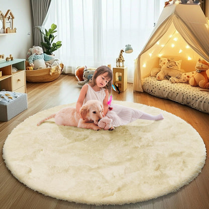 8x10 Fluffy Area Rugs for Living Room,Black Large Shag Area Rug for Bedroom