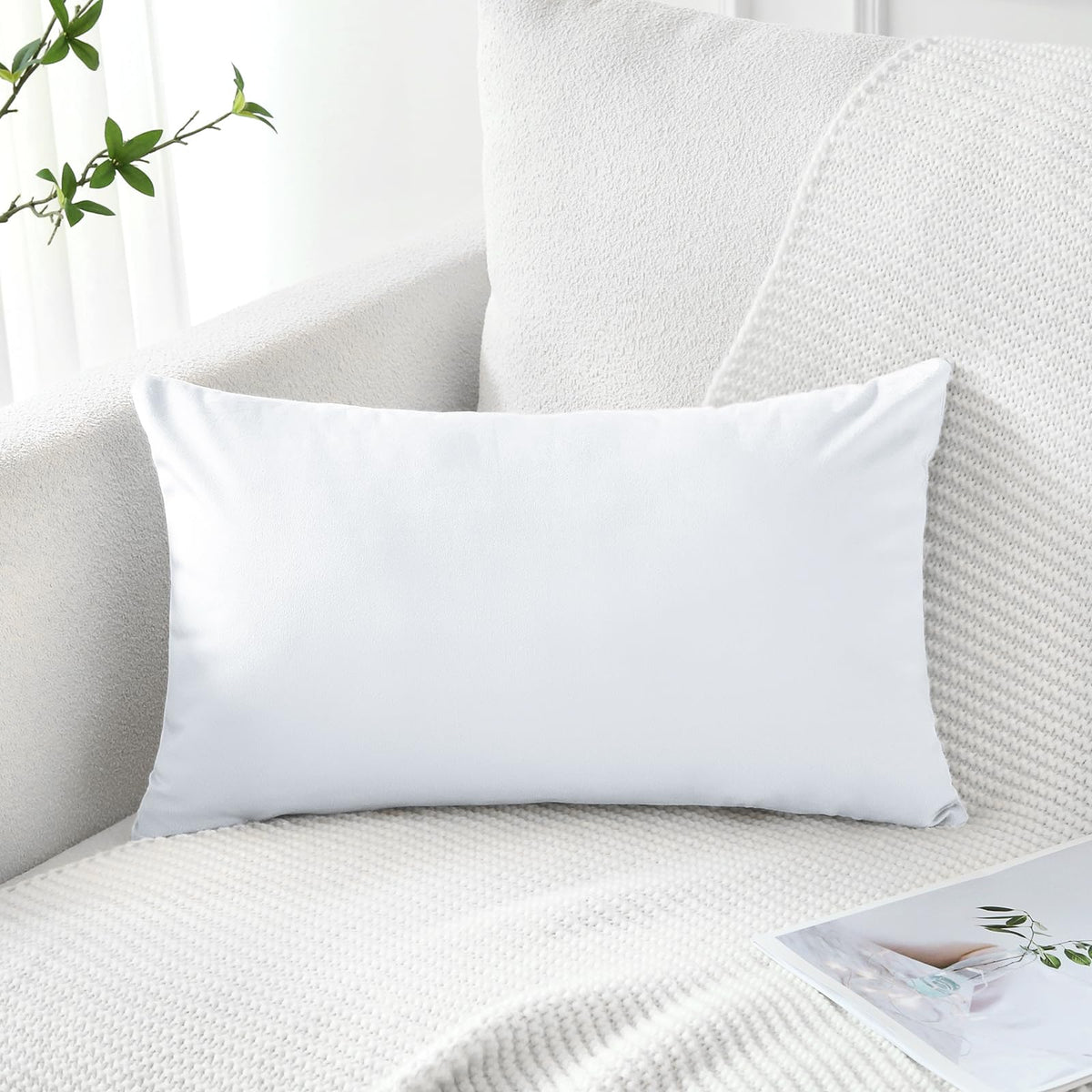 Artscope Luxury Velvet Pillow Covers Super Soft Decorative Square Throw Pillow Covers Case Cushion Covers for Sofa Couch Bedroom Car Decor 20x20 Inch Light Blue
