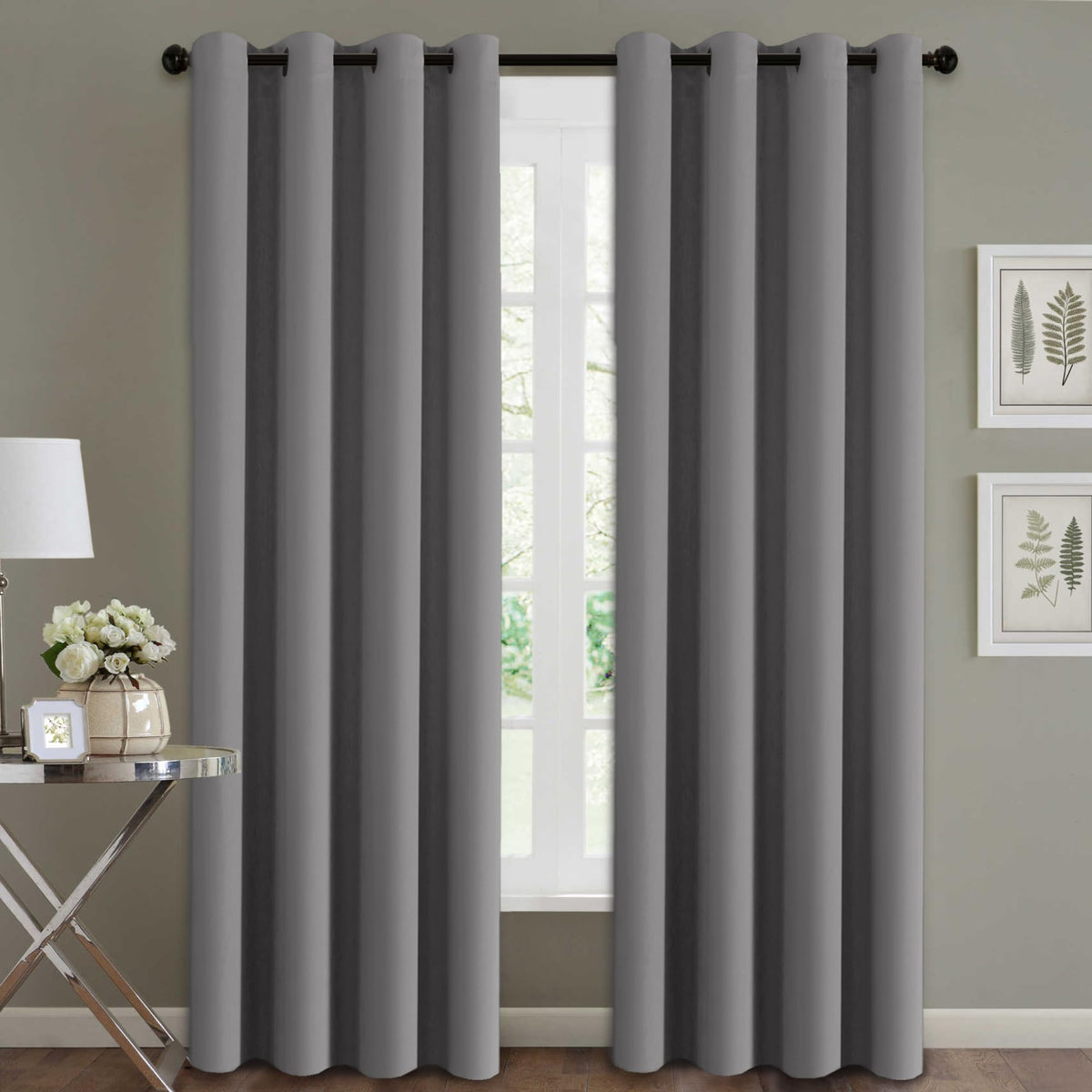 H.VERSAILTEX Blackout Curtains for Bedroom Thermal Insulated Room Darkening Living Room Curtains 63 Inch Long Grommet Privacy Protection Window Curtain Panels/Drapes for Nursery,2 Panels,Ivory/Cream