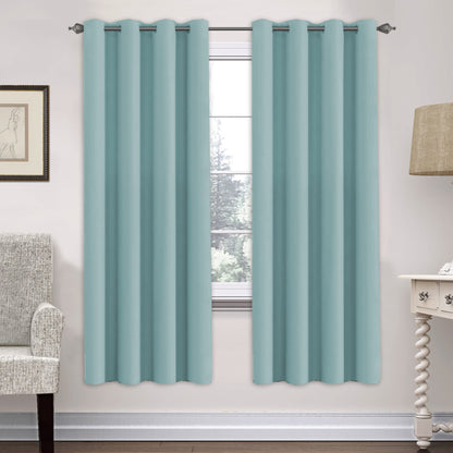 H.VERSAILTEX Blackout Curtains for Bedroom Thermal Insulated Room Darkening Living Room Curtains 63 Inch Long Grommet Privacy Protection Window Curtain Panels/Drapes for Nursery,2 Panels,Ivory/Cream