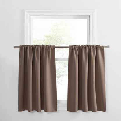 PONY DANCE Black Out Curtains 72 inch Long, Black, 2 Panels