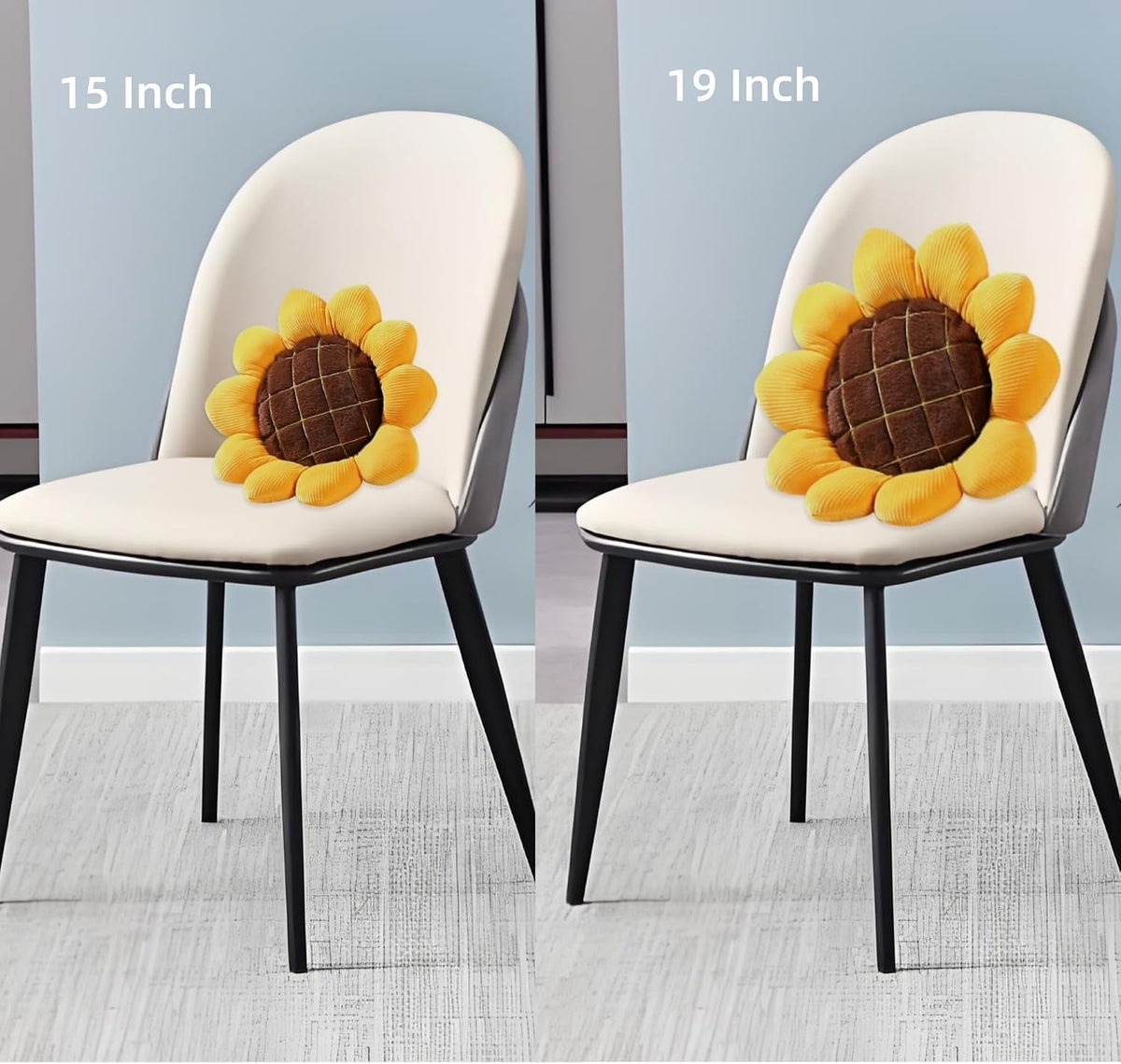 2 Pcs Sunflower Pillow 15" Yellow Decorative Throw Pillows for Home Decor