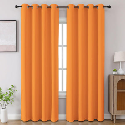 CUCRAF Beige Blackout Curtains 84 inch Length 2 Panels Set, Room Darkening Drapes for Living Room Bedroom, Thermal Insulated Light Blocking Grommet Window Curtain (W52 x L84 Inch)
