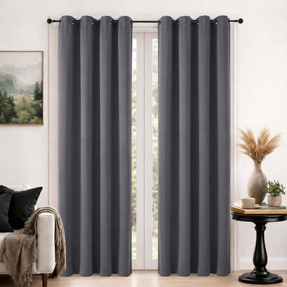 Simplebrand Sage Green Blackout Curtains 84 Inch Length 2 Panels Set for Bedroom/Living Room, Solid Room Darkening Thermal Insulated Grommet Energy Saving Window Treatment Drapes, Each 52" Wide