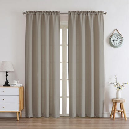 Chyhomenyc White Curtains 84 Inch Length 2 Panels 40Wx84L inches