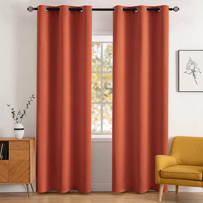 MIULEE Light Pink Blackout Bedroom Curtains Drapes 84 Inch Long 52"x84"