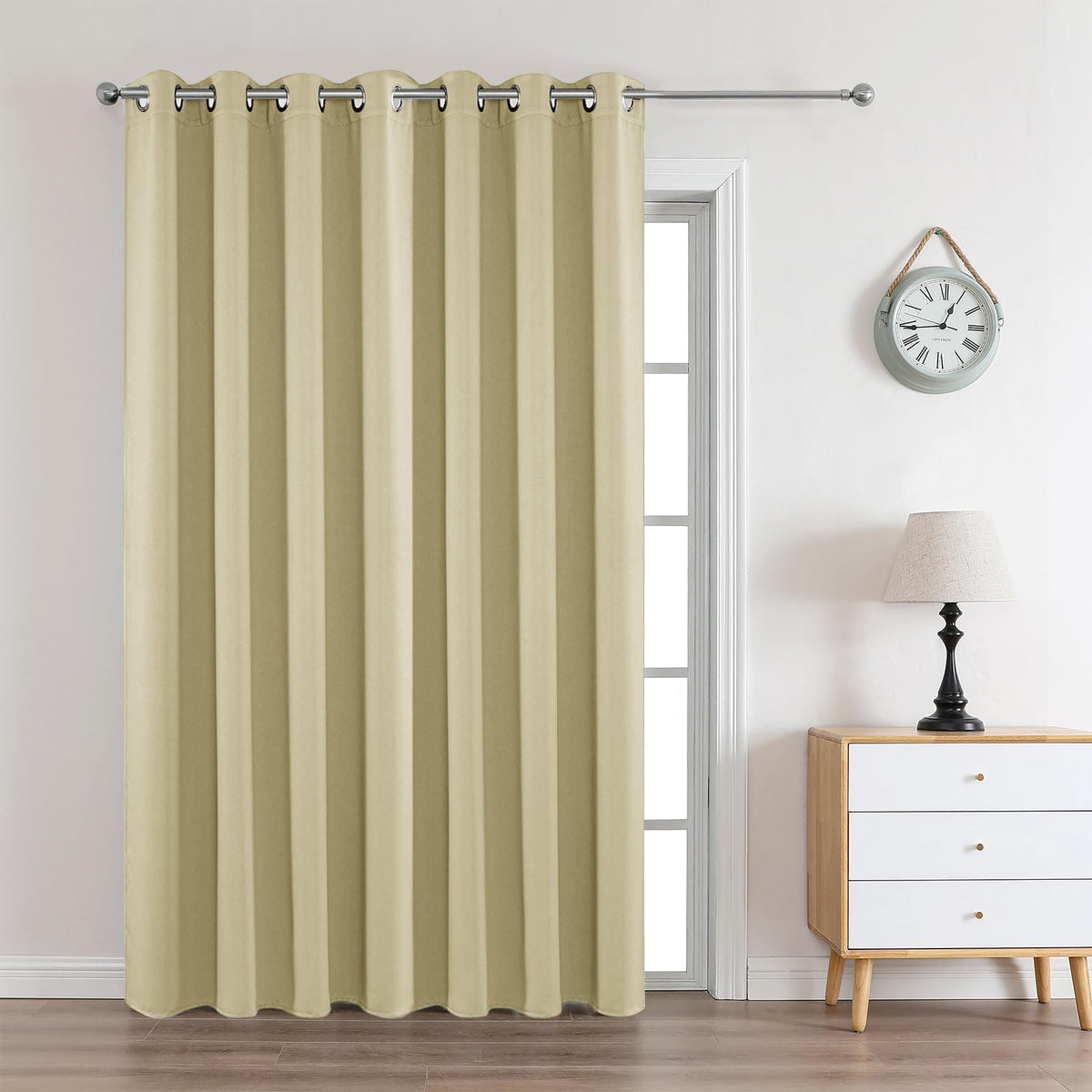 Joydeco Blackout Curtains for Bedroom 84 Inch - Black Out Curtains with Grommets Thermal Insulated Room Darkening Light Blocking, Noise Reducing & Wrinkle-Free Drapes for Living Room Windows, 2 Panels