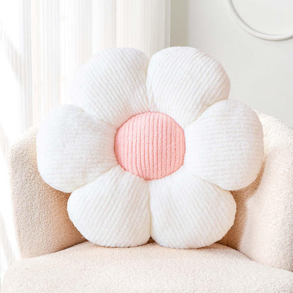 Kcvvcr Flower Throw Pillow, Soft White 14.9" Shaped Floor Pillow for Home Decor, Cute Aesthetic Plush Decorative Pillows for Bed, Sofa, Couch