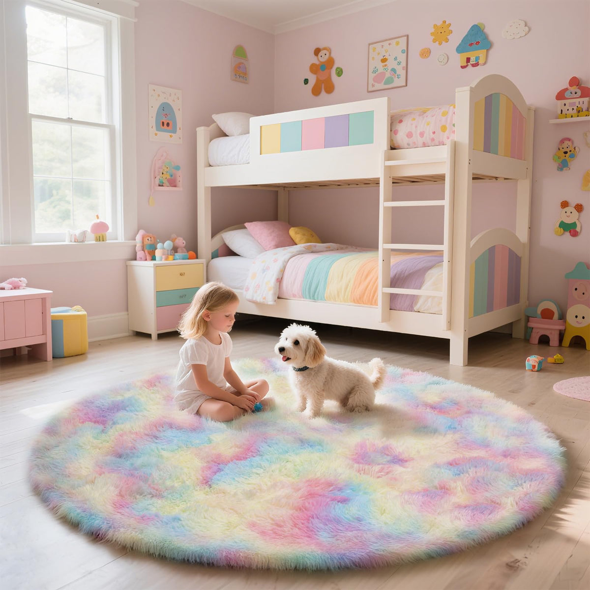 8x10 Fluffy Area Rugs for Living Room,Black Large Shag Area Rug for Bedroom