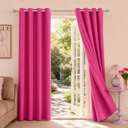 HOMEIDEAS Blackout Curtains for Bedroom 52 X 84 Inch Long 2 Panels Set Light Grey/Gray Room Darkening Curtains/Drapes, Soundproof Thermal Grommet Window Curtains for Living Room