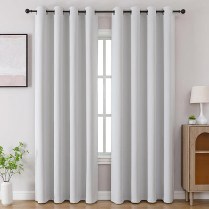 CUCRAF Beige Blackout Curtains 84 inch Length 2 Panels Set, Room Darkening Drapes for Living Room Bedroom, Thermal Insulated Light Blocking Grommet Window Curtain (W52 x L84 Inch)