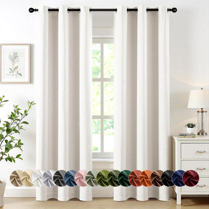 MIULEE Blackout Curtains for Bedroom 2 Panels 40 x 63 Inch Long Navy Blue