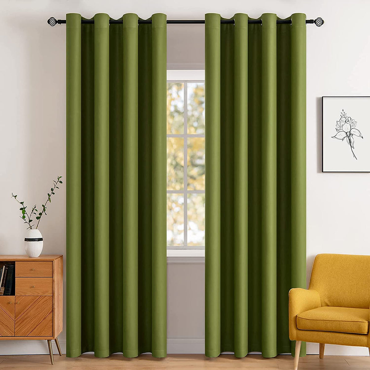 MIULEE Light Pink Blackout Bedroom Curtains Drapes 84 Inch Long 52"x84"