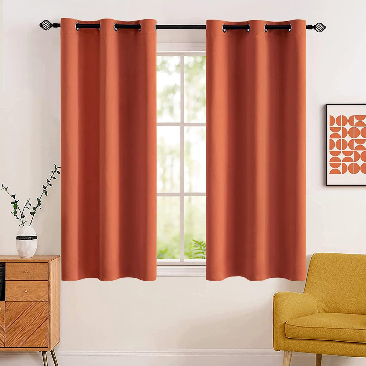 MIULEE Light Pink Blackout Bedroom Curtains Drapes 84 Inch Long 52"x84"