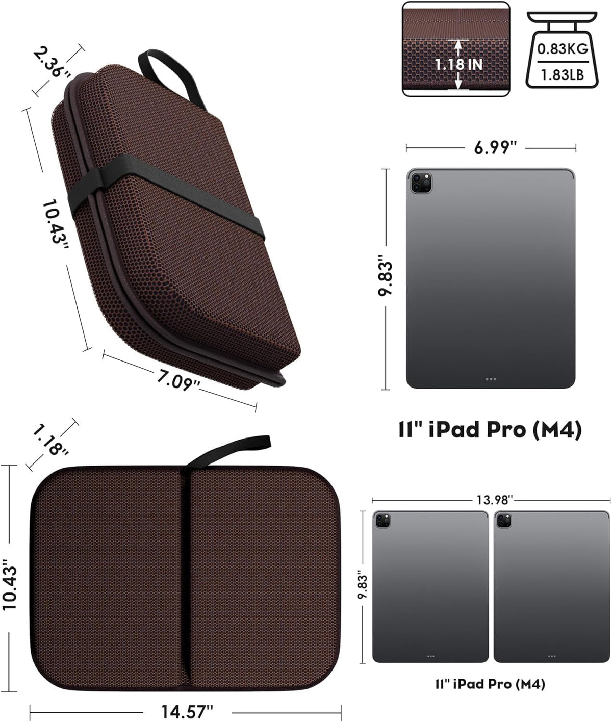 WISIMMALL Gel Seat Cushion Portable Massage Travel Cushions, 14.5" x 10.5" Thick Foldable Seat Cushion for Car Office Chair Wheelchair Hip, Coccyx, Sciatica, Pressure Sores Tailbone Pain Relief