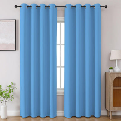 CUCRAF Beige Blackout Curtains 84 inch Length 2 Panels Set, Room Darkening Drapes for Living Room Bedroom, Thermal Insulated Light Blocking Grommet Window Curtain (W52 x L84 Inch)