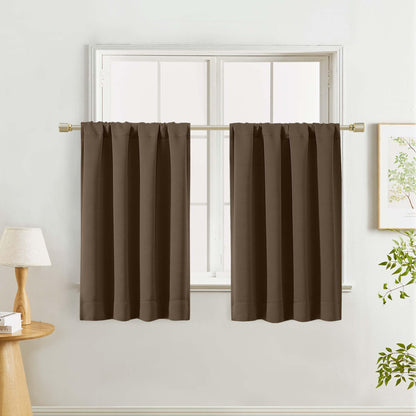 Lecloud Sage Green Room Darkening Curtains 54 Inch Length 2 Panels, Window Curtains for Bedroom, Energy Thermal Insulating Rod Pocket Curtain Drapes for Small Window, 40" W x 54" L