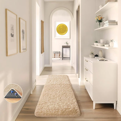 Ophanie Small Rug Upgrade Non Slip Throw Bedside Area Rugs, Fluffy Soft Grey Mini Bedroom Carpet, Affordable Door Entryway Indoor Inside Front Entrance Dog 2x3 Mat, Home Decor Aesthetic, Nursery