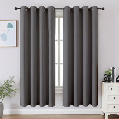 CUCRAF Beige Blackout Curtains 84 inch Length 2 Panels Set, Room Darkening Drapes for Living Room Bedroom, Thermal Insulated Light Blocking Grommet Window Curtain (W52 x L84 Inch)