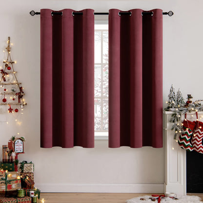 MIULEE Light Pink Blackout Bedroom Curtains Drapes 84 Inch Long 52"x84"