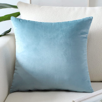 Artscope Luxury Velvet Pillow Covers Super Soft Decorative Square Throw Pillow Covers Case Cushion Covers for Sofa Couch Bedroom Car Decor 20x20 Inch Light Blue