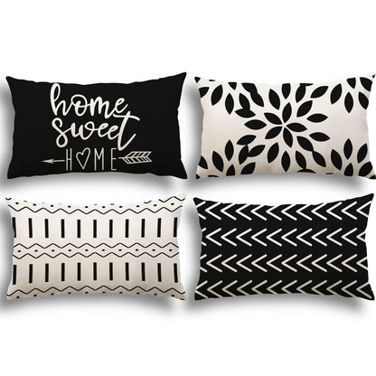 YCOLL Pillow Covers 18x18 Set of 4, Modern Sofa Throw Pillow Cover, Decorative Home Outdoor Linen Fabric Geometric Pillow Case for Couch Bed Car, Yellow