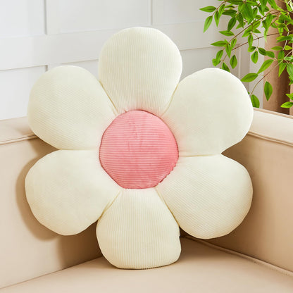 Kcvvcr Flower Throw Pillow, Soft White 14.9" Shaped Floor Pillow for Home Decor, Cute Aesthetic Plush Decorative Pillows for Bed, Sofa, Couch