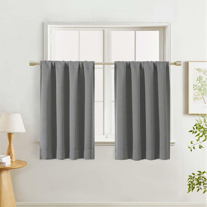 Lecloud Sage Green Room Darkening Curtains 54 Inch Length 2 Panels, Window Curtains for Bedroom, Energy Thermal Insulating Rod Pocket Curtain Drapes for Small Window, 40" W x 54" L