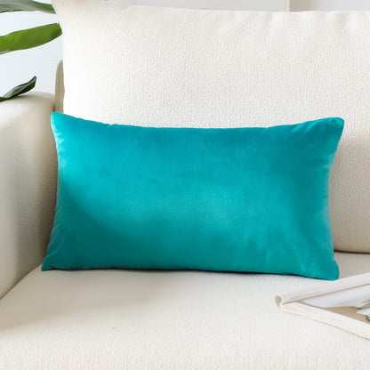 Artscope Luxury Velvet Pillow Covers Super Soft Decorative Square Throw Pillow Covers Case Cushion Covers for Sofa Couch Bedroom Car Decor 20x20 Inch Light Blue