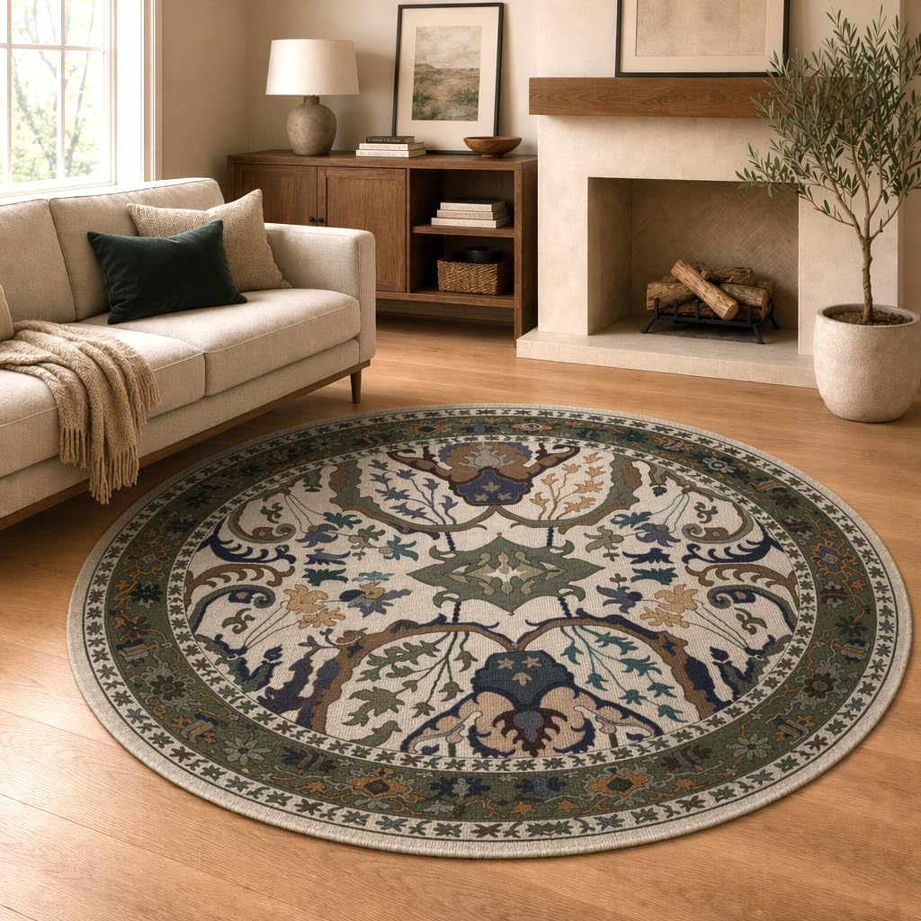 8x10 Rugs for Living Room Washable Green Area Rug Rugs for Bedroom