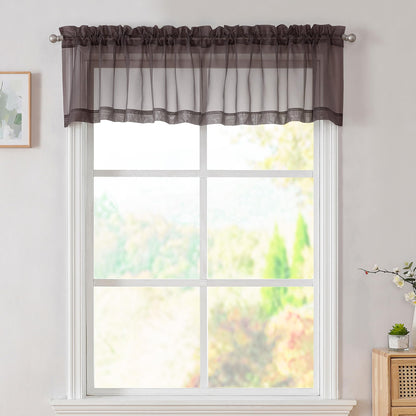 Simplebrand Black Sheer Curtains 84 Inches Long 2 Panels for Living Room