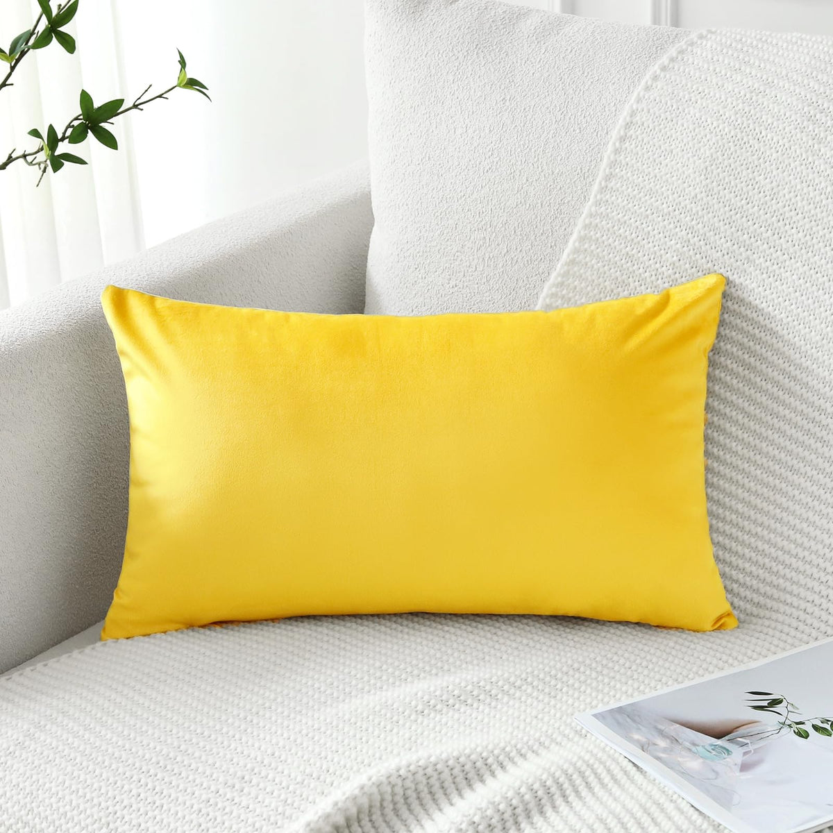 Artscope Luxury Velvet Pillow Covers Super Soft Decorative Square Throw Pillow Covers Case Cushion Covers for Sofa Couch Bedroom Car Decor 20x20 Inch Light Blue