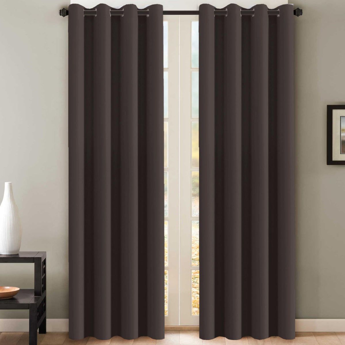 H.VERSAILTEX Blackout Curtains for Bedroom Thermal Insulated Room Darkening Living Room Curtains 63 Inch Long Grommet Privacy Protection Window Curtain Panels/Drapes for Nursery,2 Panels,Ivory/Cream