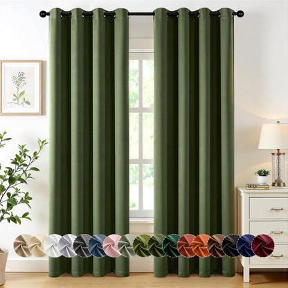 MIULEE Blackout Curtains for Bedroom 2 Panels 40 x 63 Inch Long Black